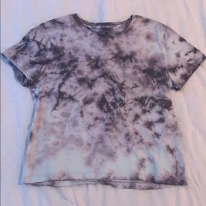 Grey and white tye-die Me to We shirt.